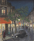 Load image into Gallery viewer, Mid Century Original Parisian Cityscape Oil Painting from Sweden 1940's
