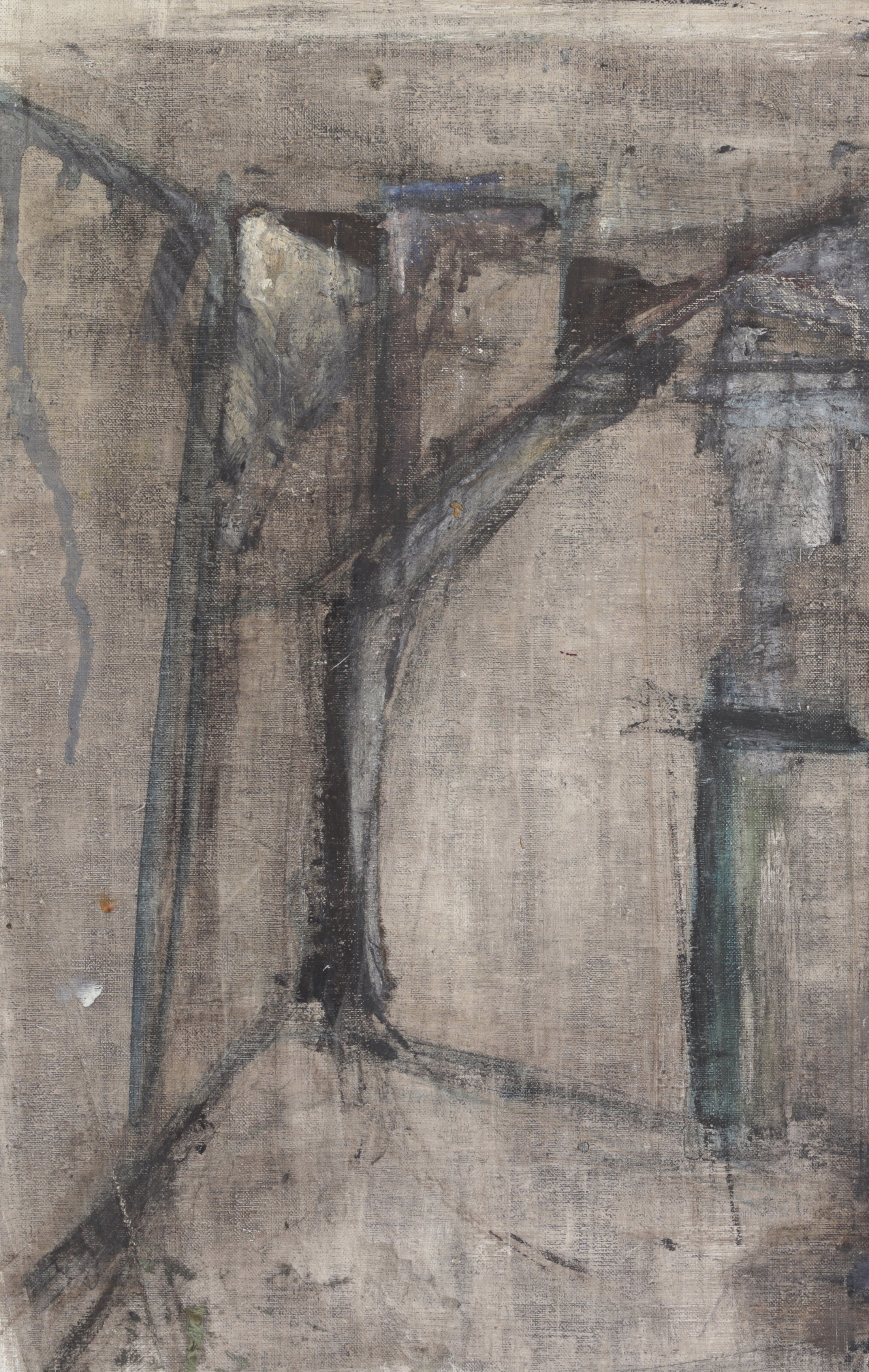 Vintage Original Abstract Oil Painting from Sweden