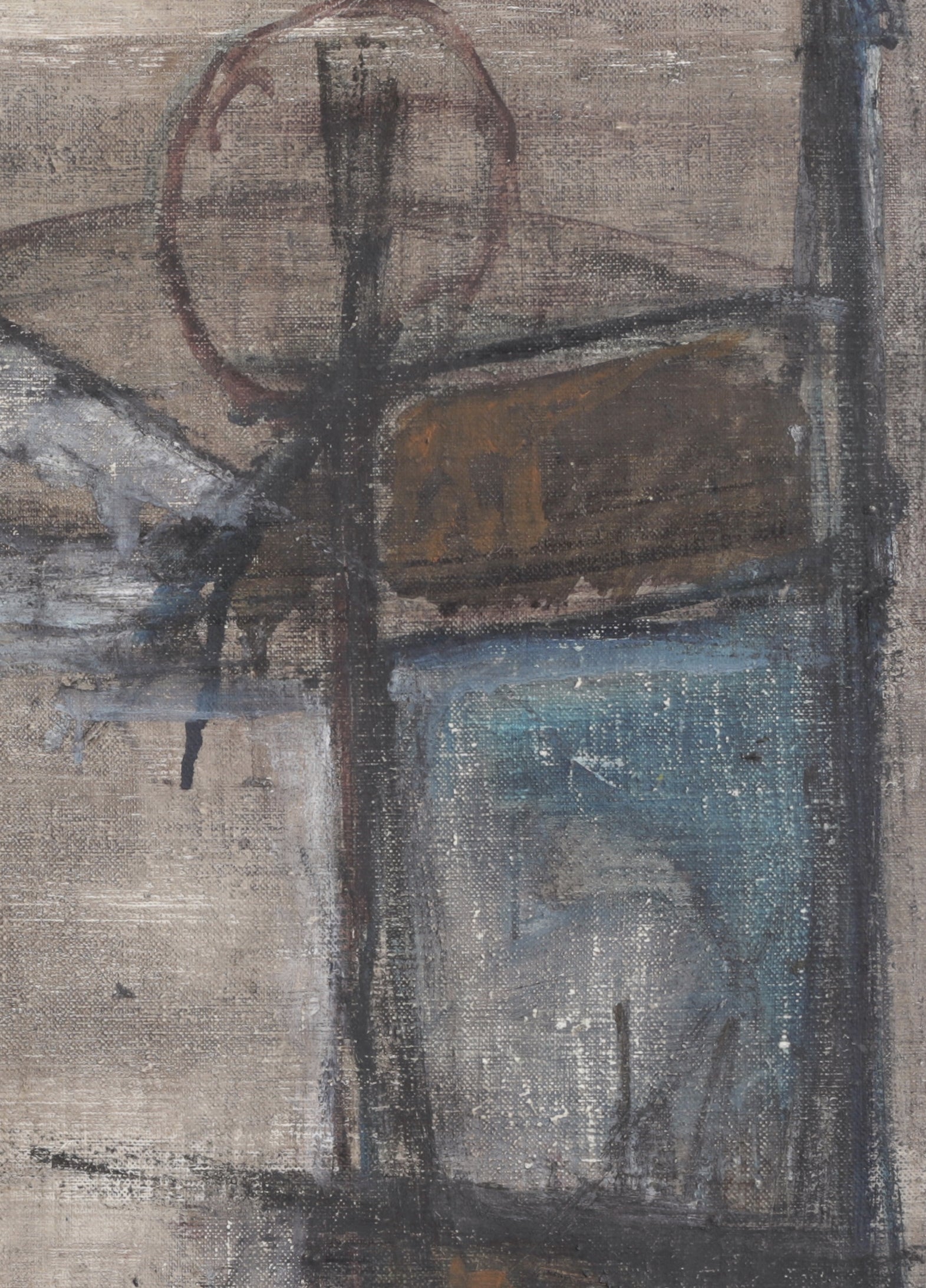 Vintage Original Abstract Oil Painting from Sweden