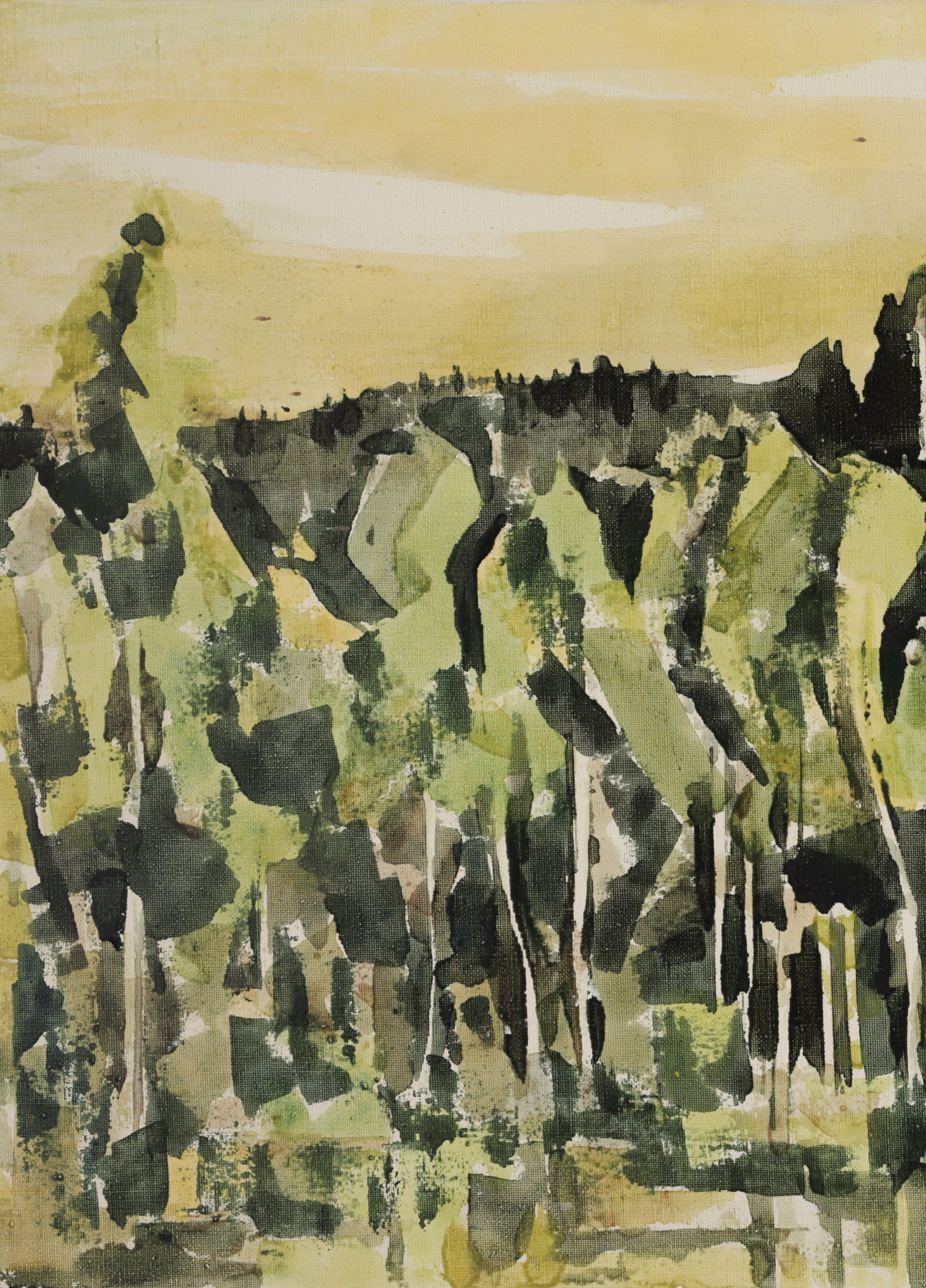 Vintage Art Mid Century Original Oil Painting Landscape from Sweden