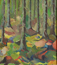 Load image into Gallery viewer, 1940's Mid Century Oil Painting of Colorful Woods from Sweden
