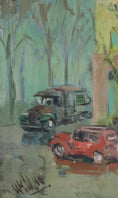 Load image into Gallery viewer, Original Vintage 1940's Cityscape Oil Painting
