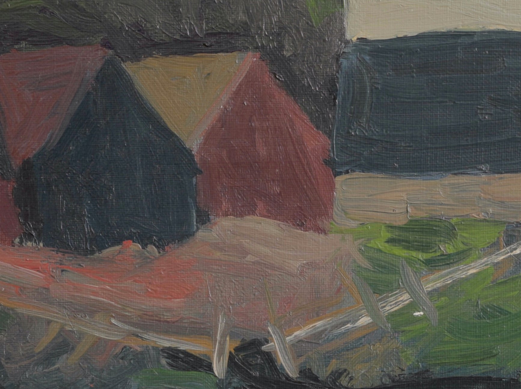 Vintage Art Original Landscape Oil Painting from Sweden