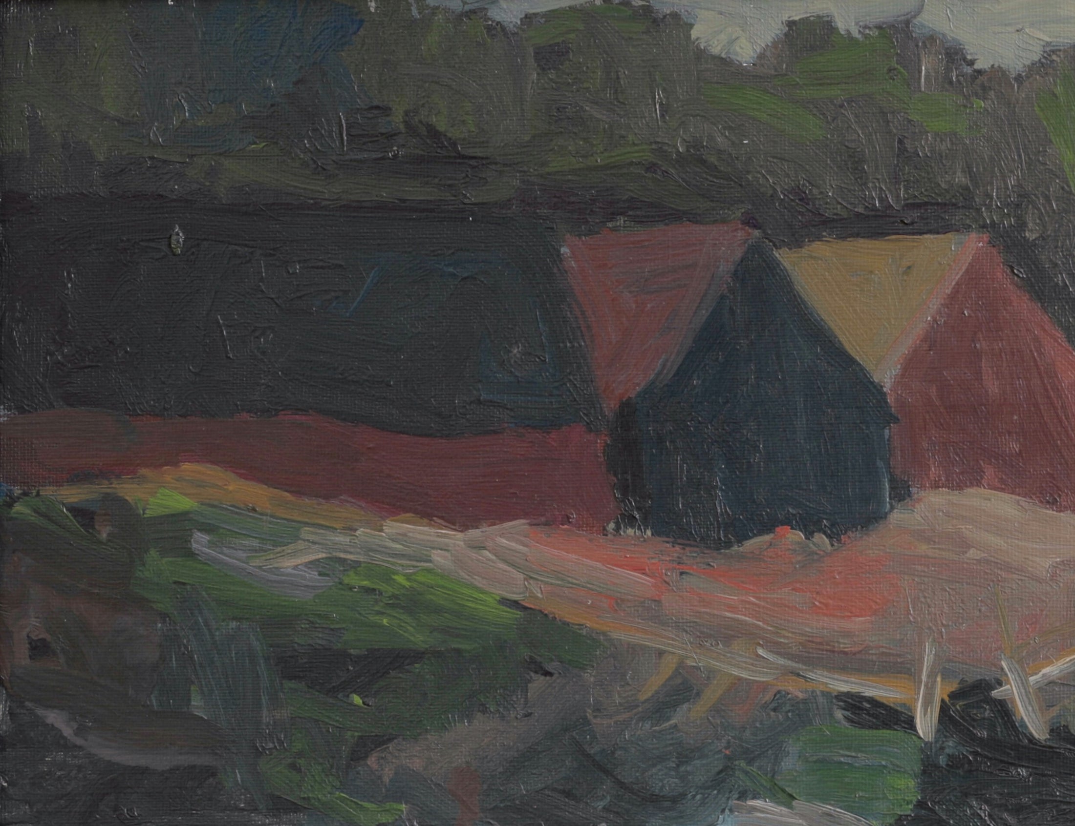Vintage Art Original Landscape Oil Painting from Sweden