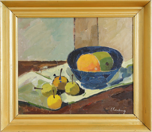 Vintage Original Kitchen Still Life Oil Painting from Sweden 1938