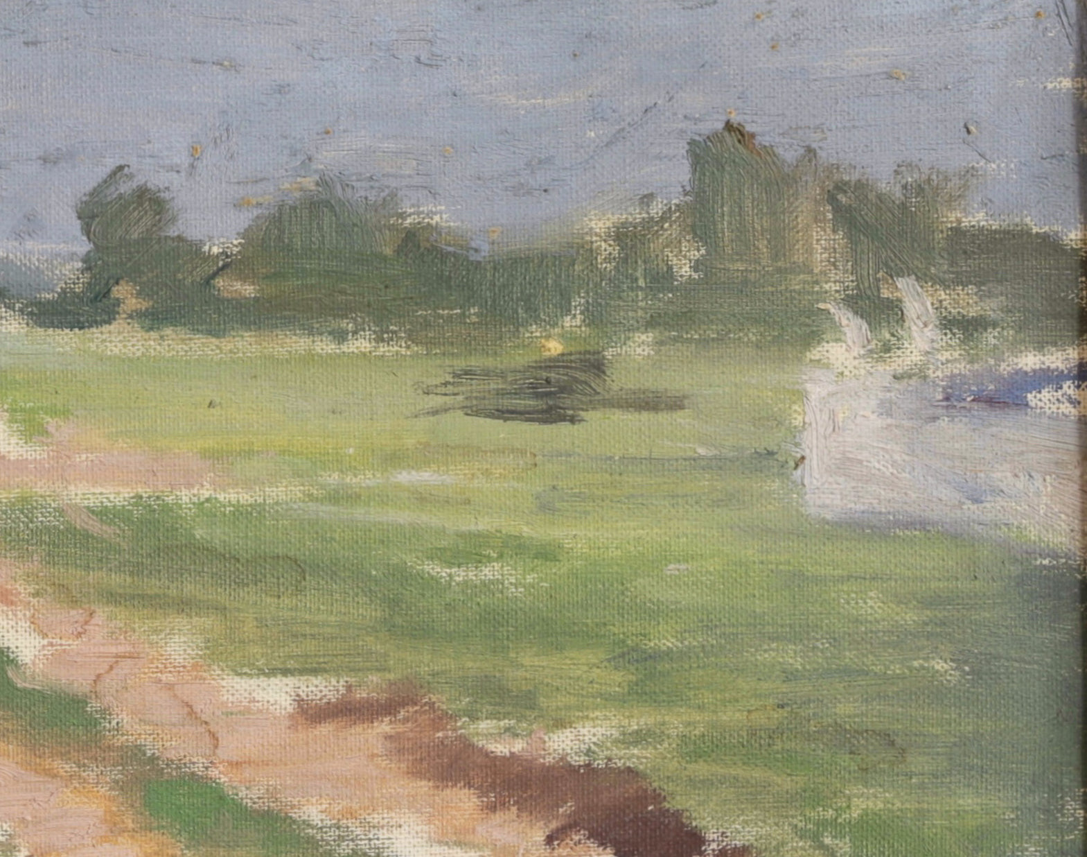 Vintage Original Landscape Oil Painting by S Wirde from Sweden