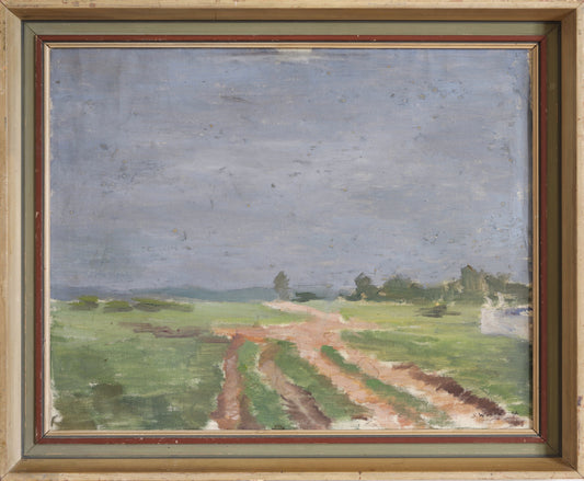 Vintage Original Landscape Oil Painting by S Wirde from Sweden