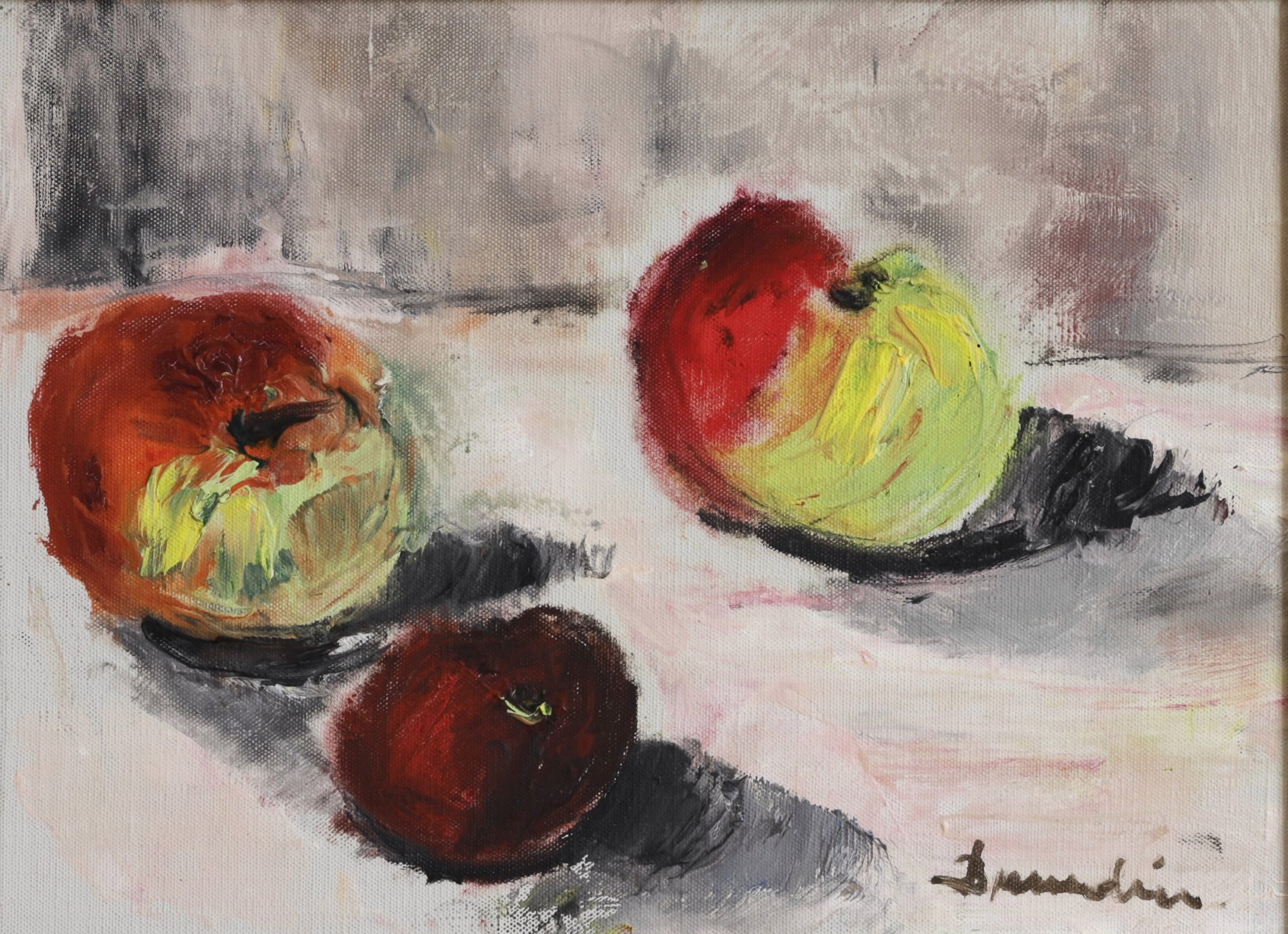 Mid Century Vintage Original Still Life Oil Painting from Sweden