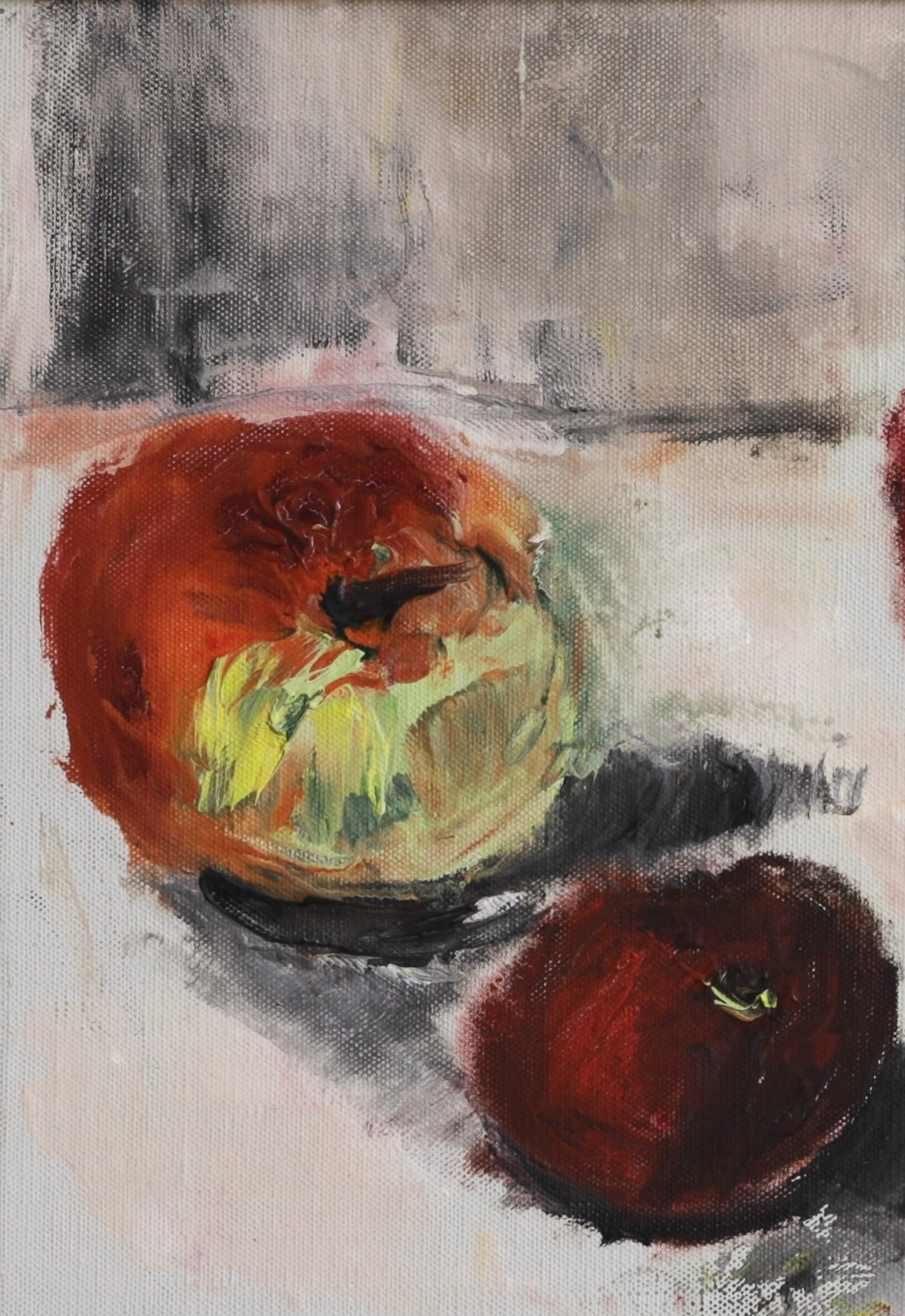 Mid Century Vintage Original Still Life Oil Painting from Sweden