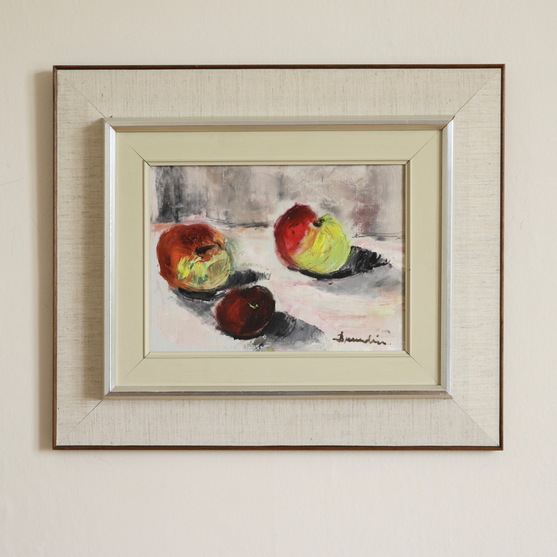 Mid Century Vintage Original Still Life Oil Painting from Sweden