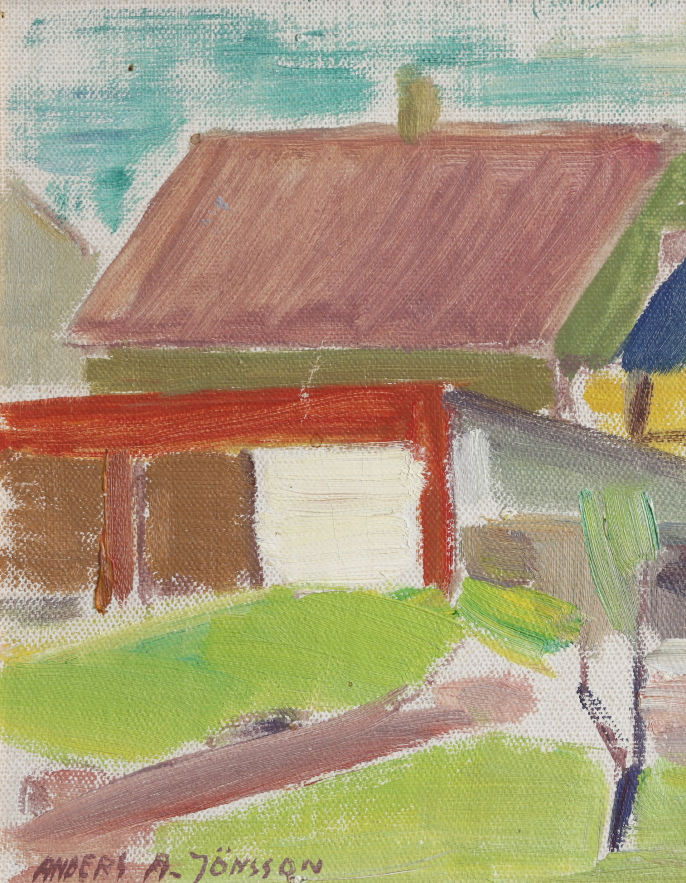 Vintage Art Mid Century Original Landscape Oil Painting