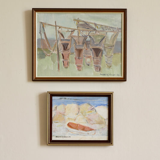 Two Original Coastal Oil Paintings from Sweden by Andeers Jönsson