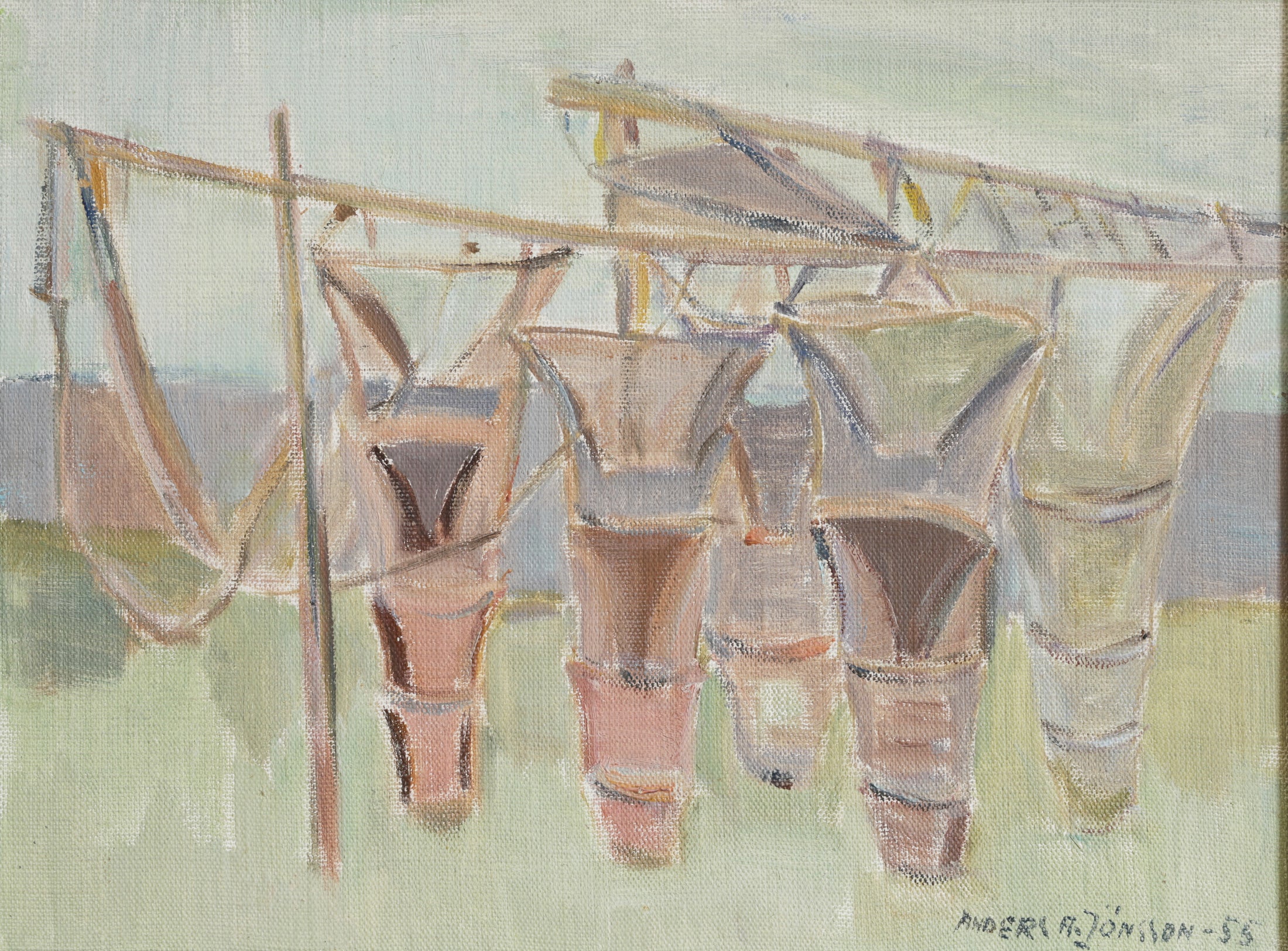 Two Original Coastal Oil Paintings from Sweden by Andeers Jönsson
