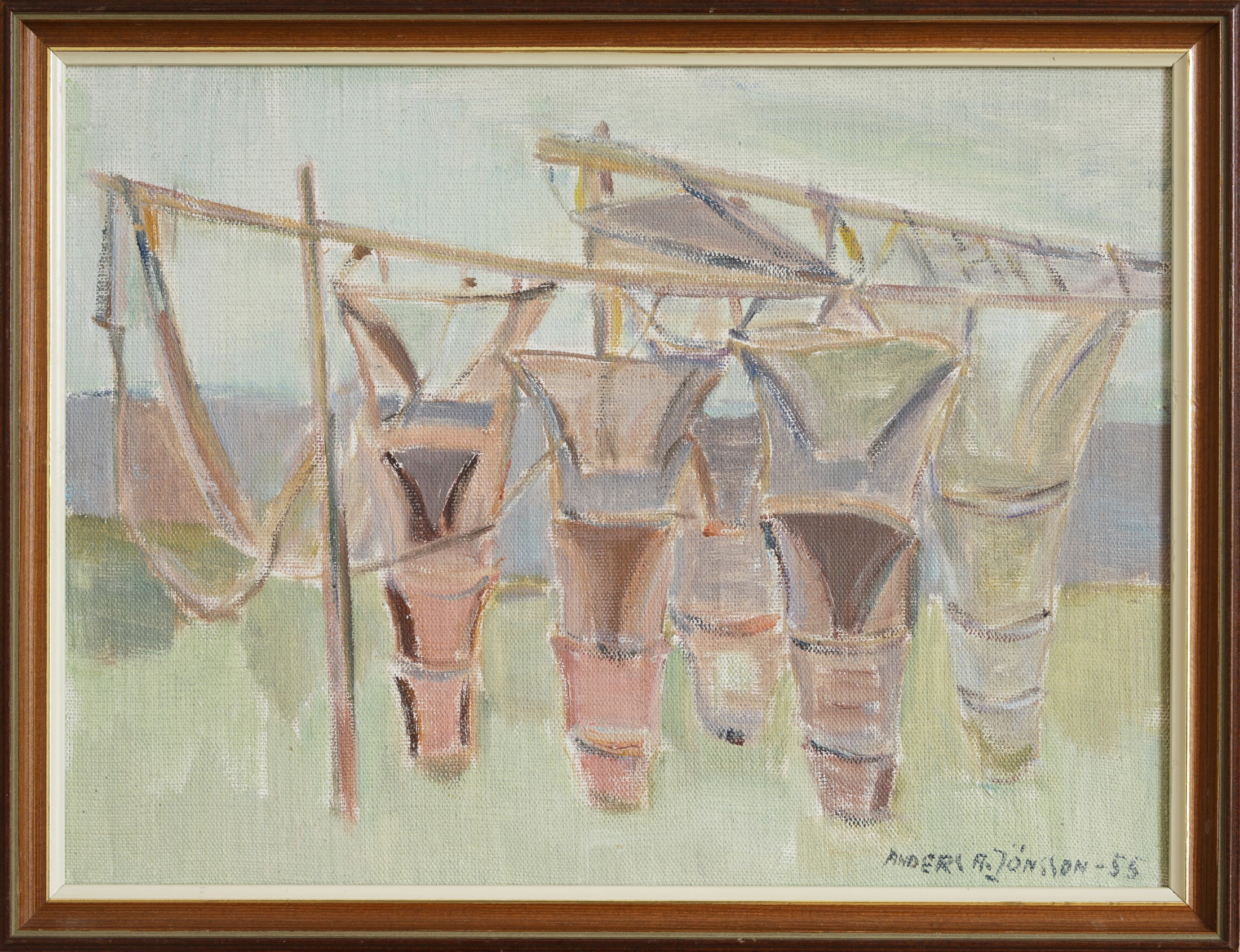 Two Original Coastal Oil Paintings from Sweden by Andeers Jönsson
