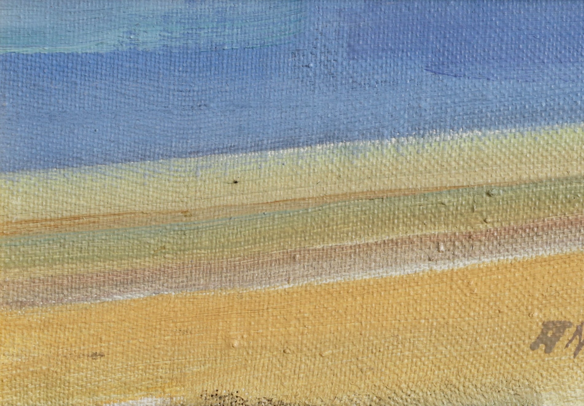 Pair of Vintage Mid Century Original Coastal Oil Paintings