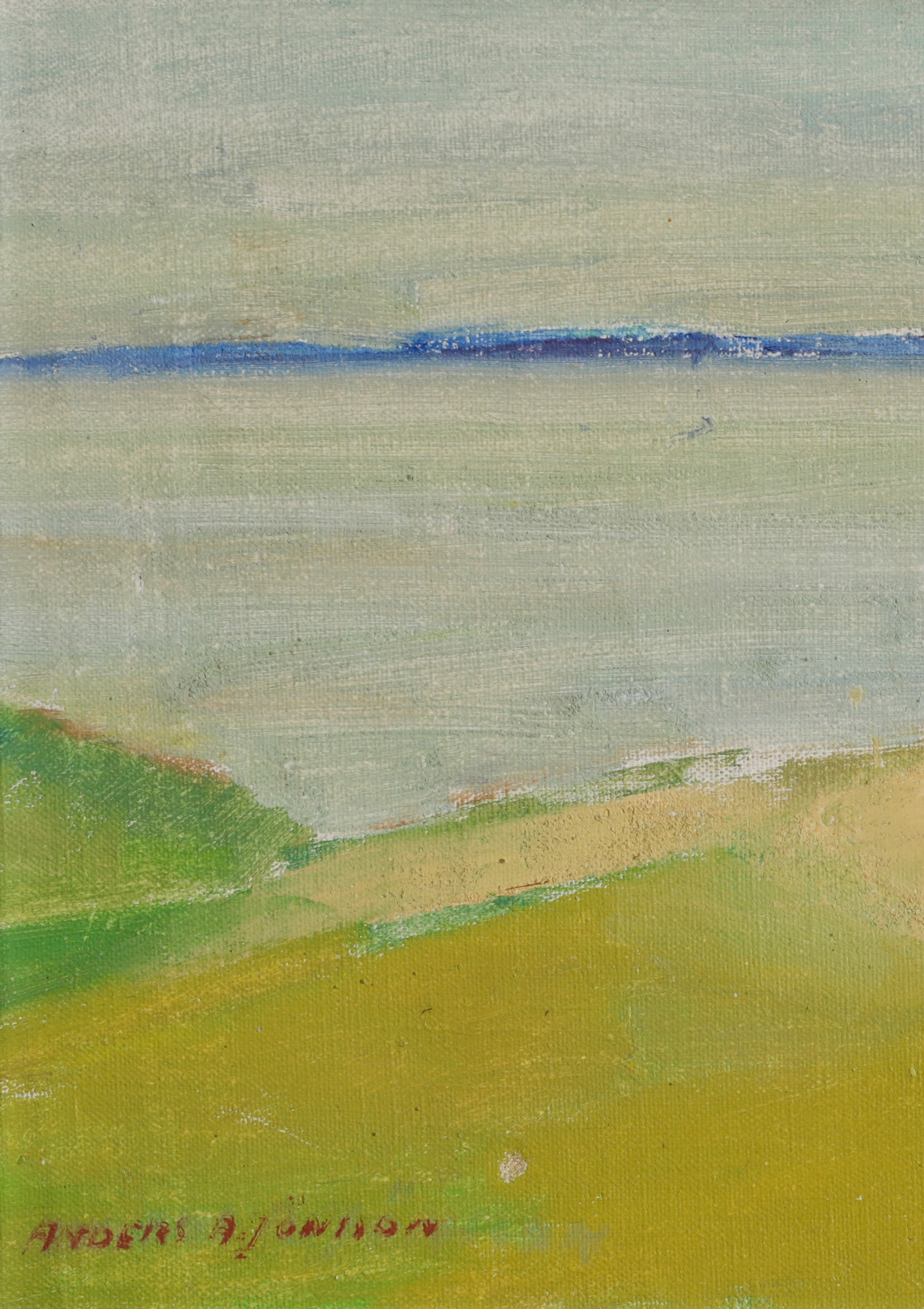 Pair of Vintage Mid Century Original Coastal Oil Paintings