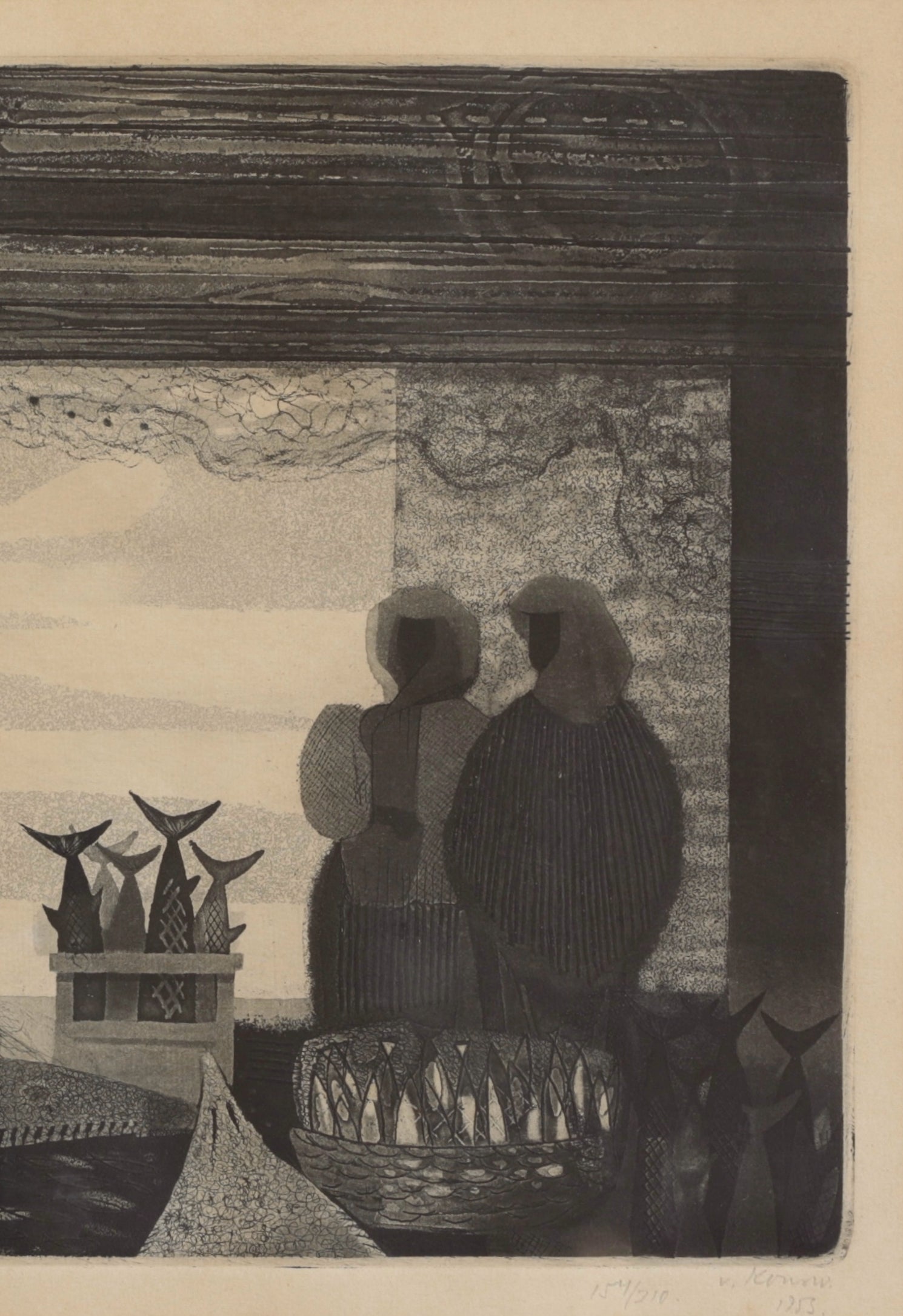 Vintage Original Art by J Von Konow Sweden