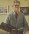 Load image into Gallery viewer, Original Vintage Artist's Self Portrait from Sweden 1953
