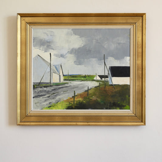 Vintage Art Original Landscape Oil Painting From Sweden