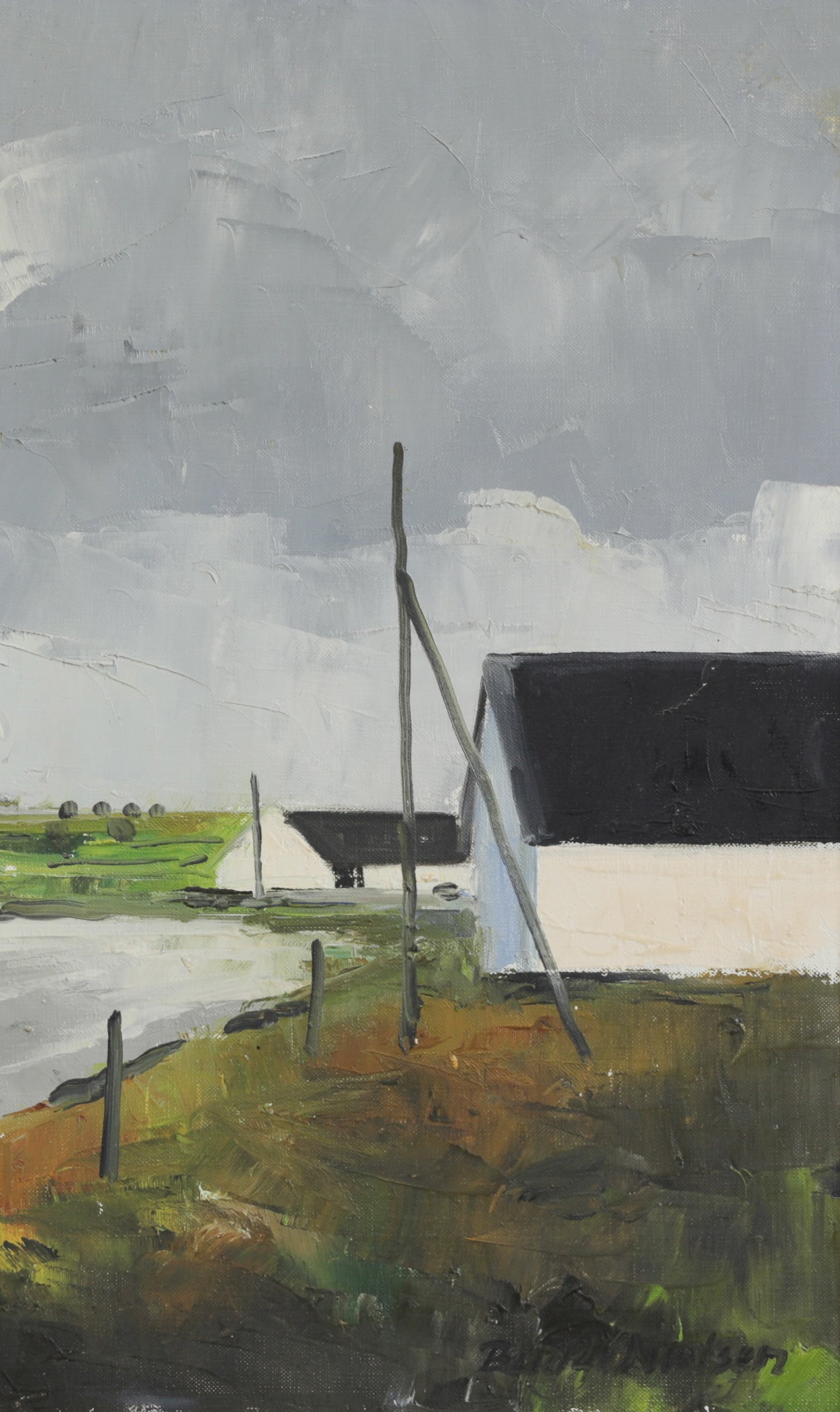 Vintage Art Original Landscape Oil Painting From Sweden