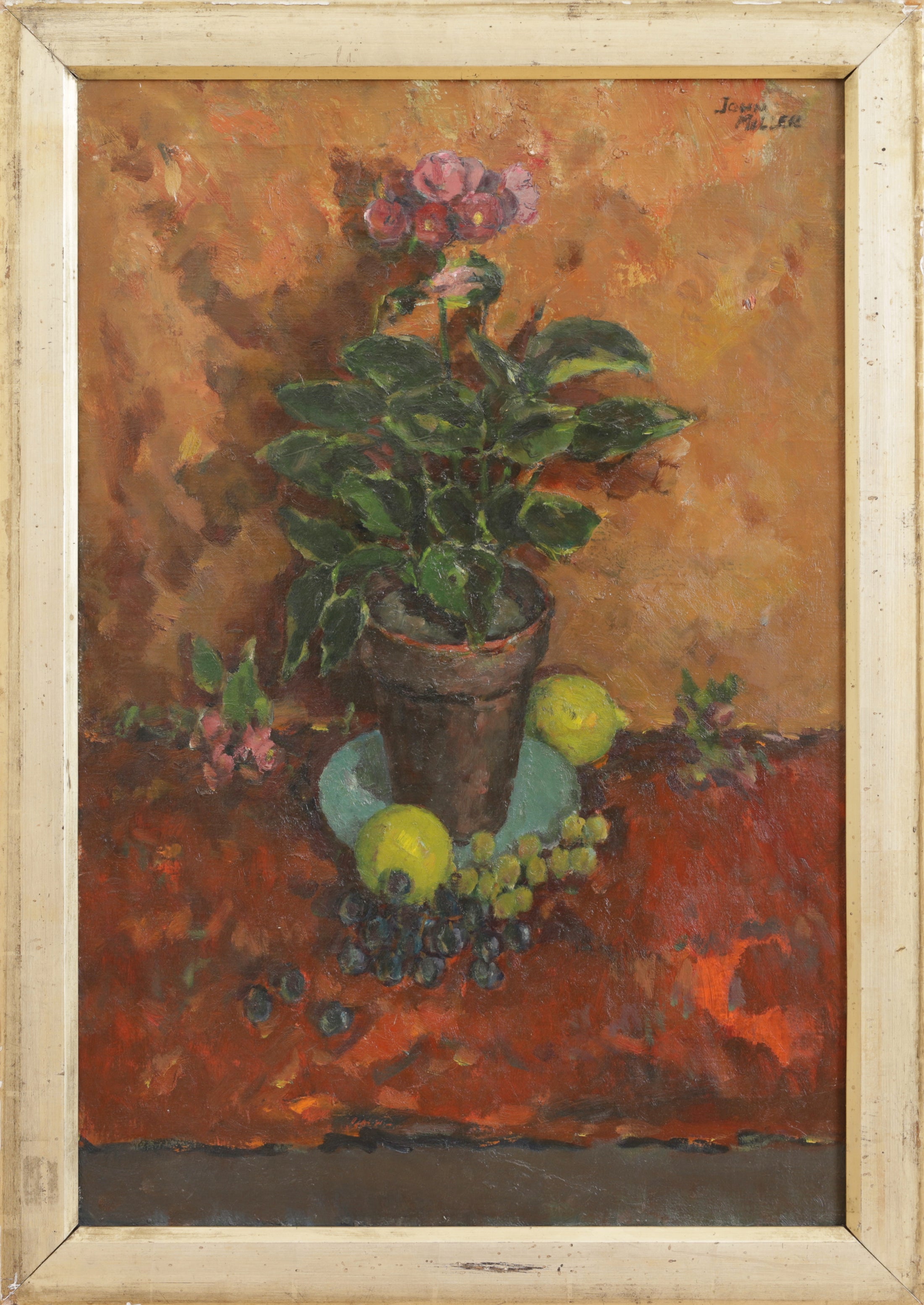 Vintage Art Room Original Still Life Oil Painting