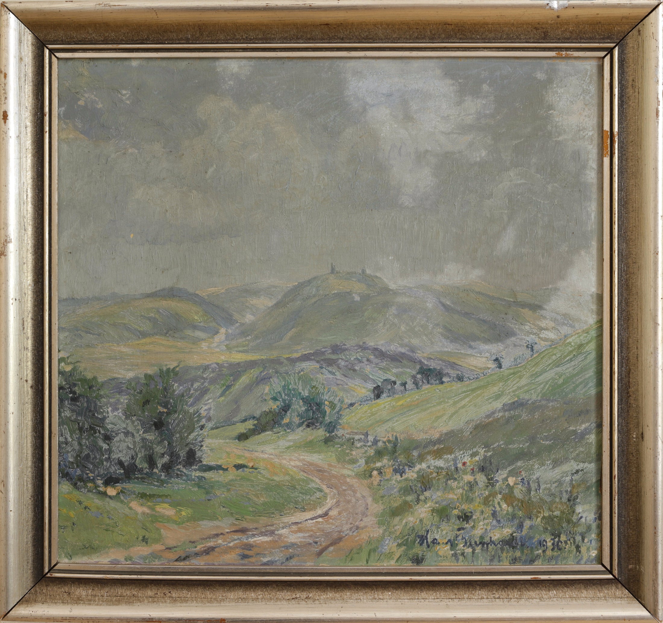 Vintage Original Landscape Oil Painting 1930 from Sweden