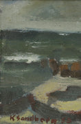 Load image into Gallery viewer, Original Mid Century 1955 Seascape Oil Painting Vintage Art Room Sweden
