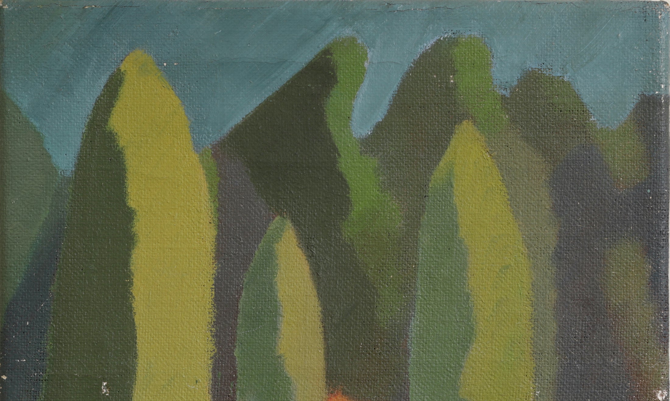 Vintage Original Mid Century Landscape Oil Painting from Sweden