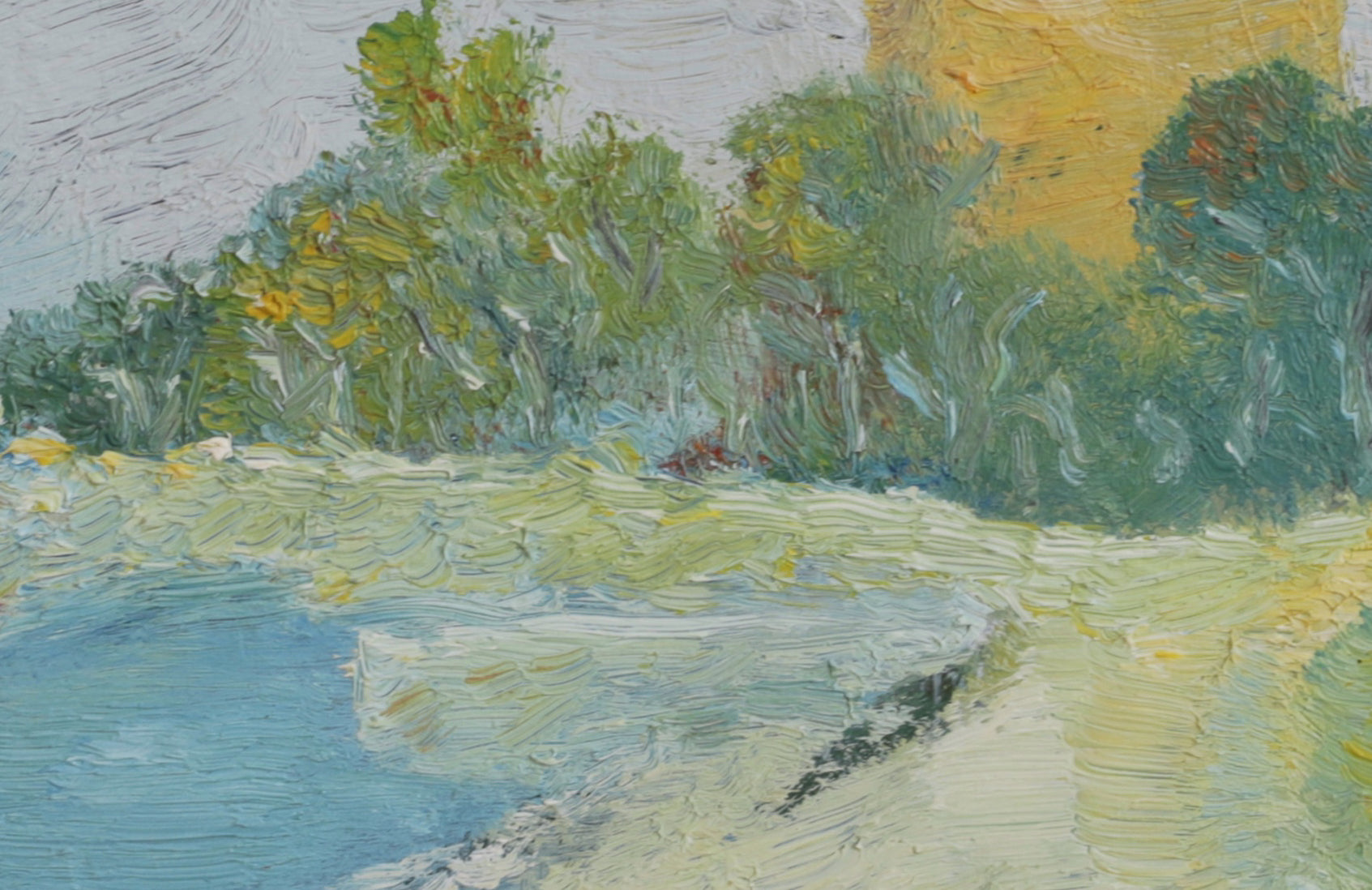 Vintage Original Coastal Oil Painting from Sweden