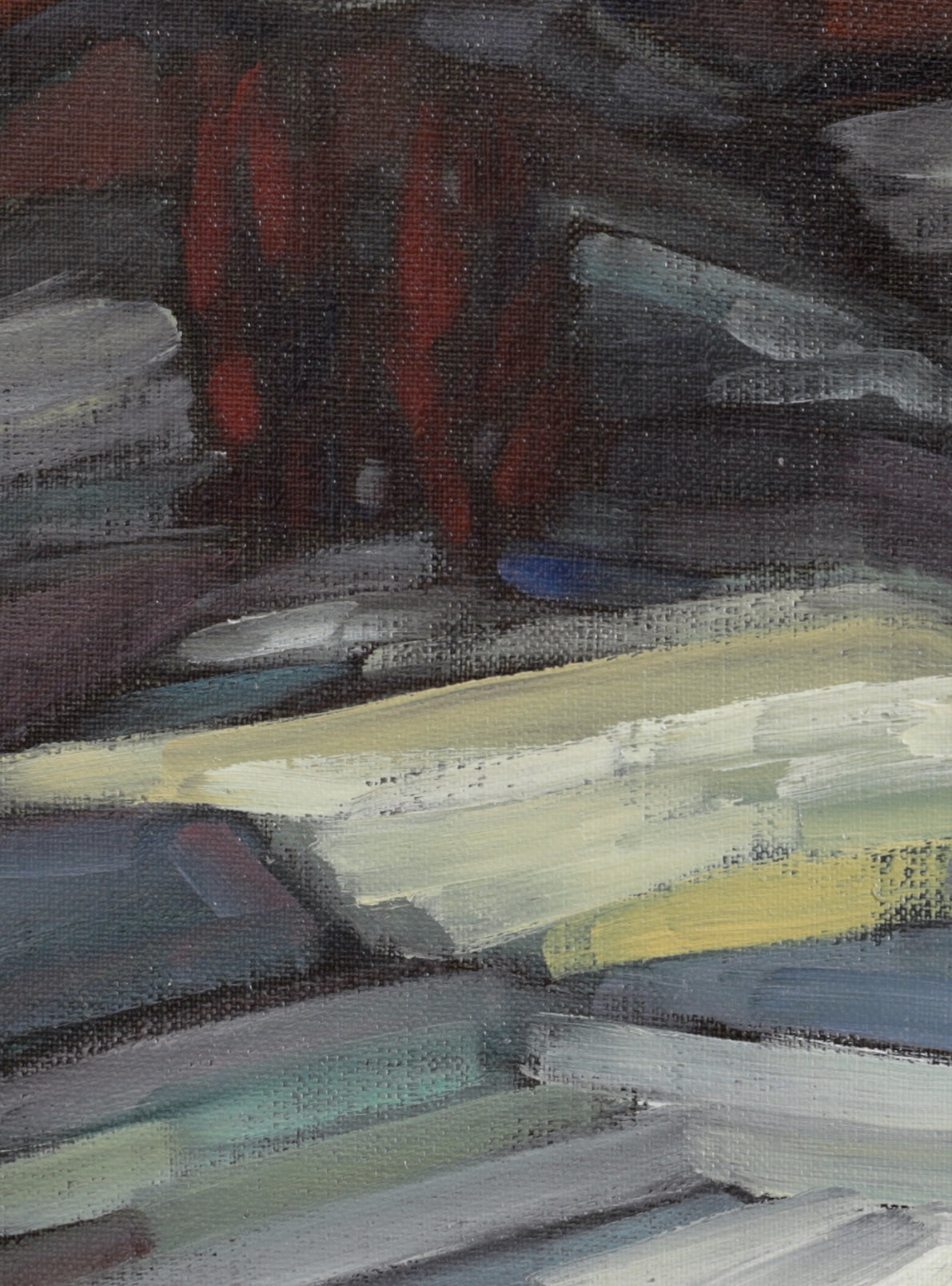 Vintage Original Winter Oil Painting From Sweden