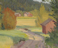 Load image into Gallery viewer, Mid Century Landscape Oil Painting From Sweden by S Holmgren
