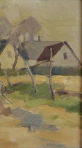 Load image into Gallery viewer, Original 1940's Mid Century Oil Painting from Sweden
