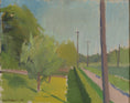 Load image into Gallery viewer, Colorful 1940's Vintage Mid Century Landscape Oil Painting From Sweden
