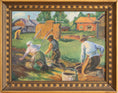 Load image into Gallery viewer, Original Vintage Colorful Harvest Oil Painting from Sweden
