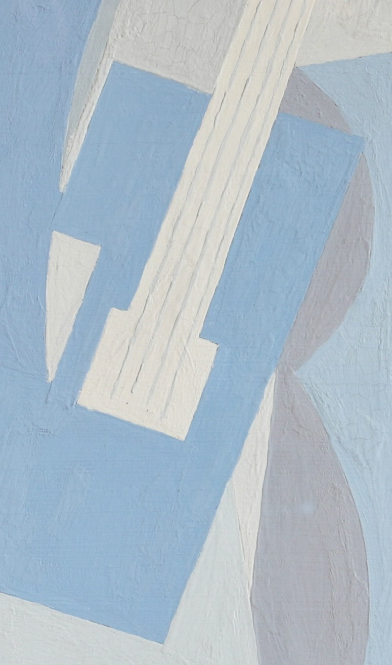 Vintage Original Abstract Guitar Painting from Sweden