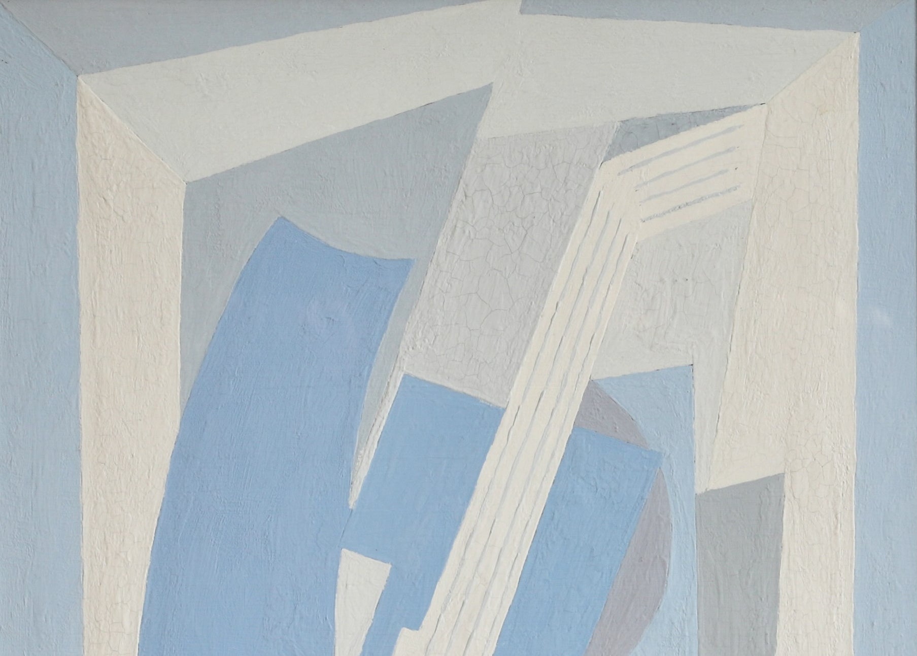 Vintage Original Abstract Guitar Painting from Sweden