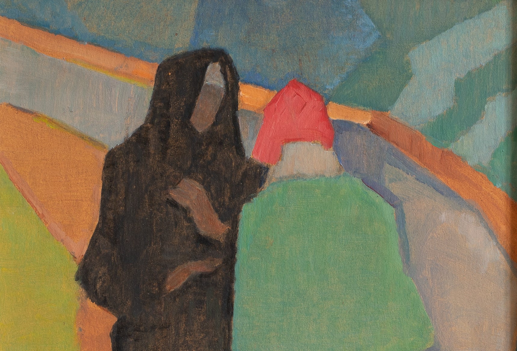 Original Mid Century Vintage Oil Painting from Sweden
