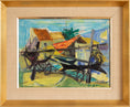 Load image into Gallery viewer, Mid Century Original Abstract Oil Painting from Sweden
