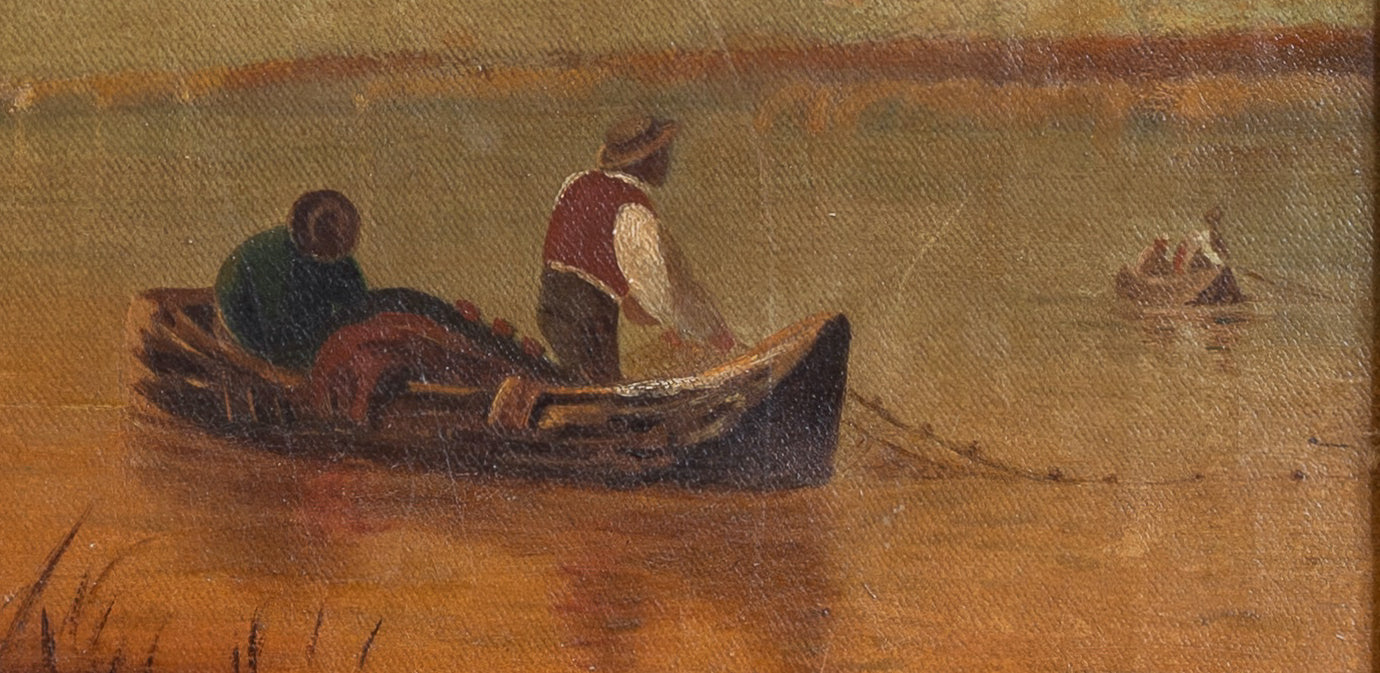 Vintage Art Original Coastal Oil Painting From Sweden