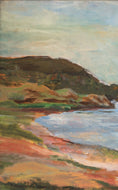 Load image into Gallery viewer, Mid Century Vintage Coastal Oil Painting from Sweden 1943
