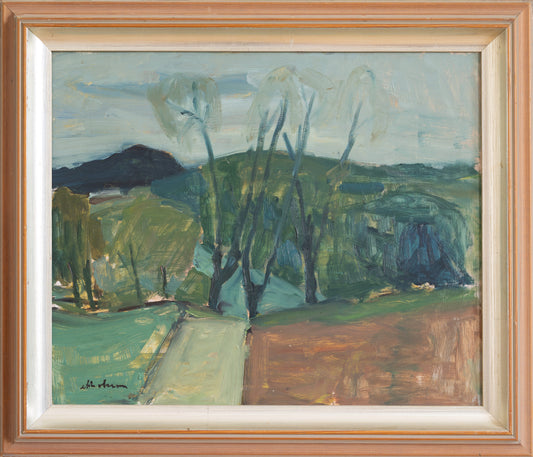 Mid Century Vintage Art Room Original Landscape Oil Painting