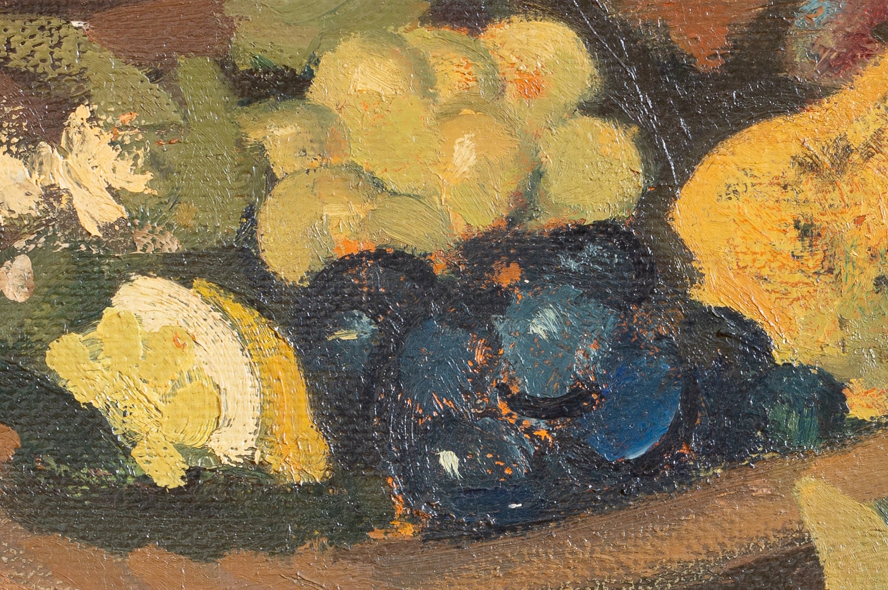 Vintage Art Room Mid Century Original Still Life Oil Painting from Sweden