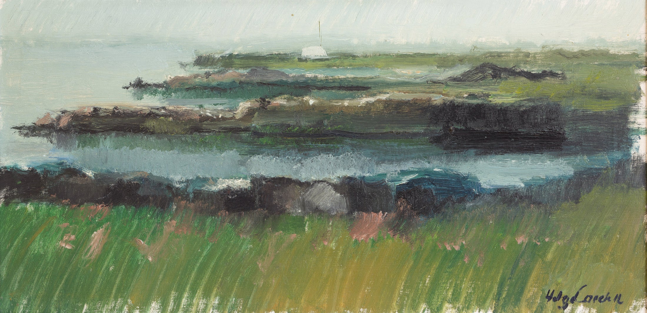Vintage Art Original Oil Painting From Sweden H Cardell