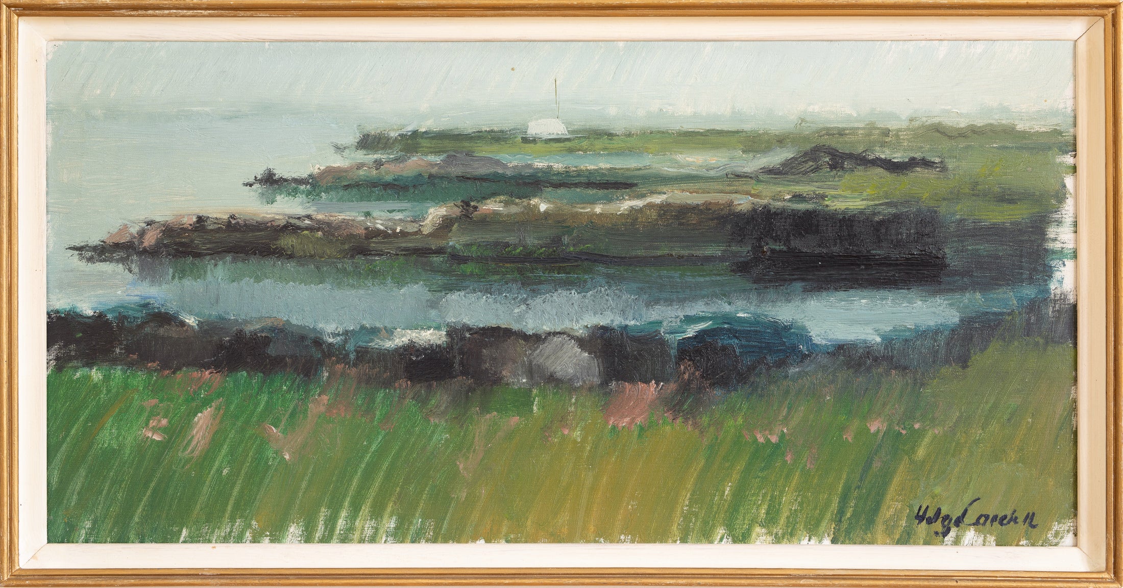 Vintage Art Original Oil Painting From Sweden H Cardell