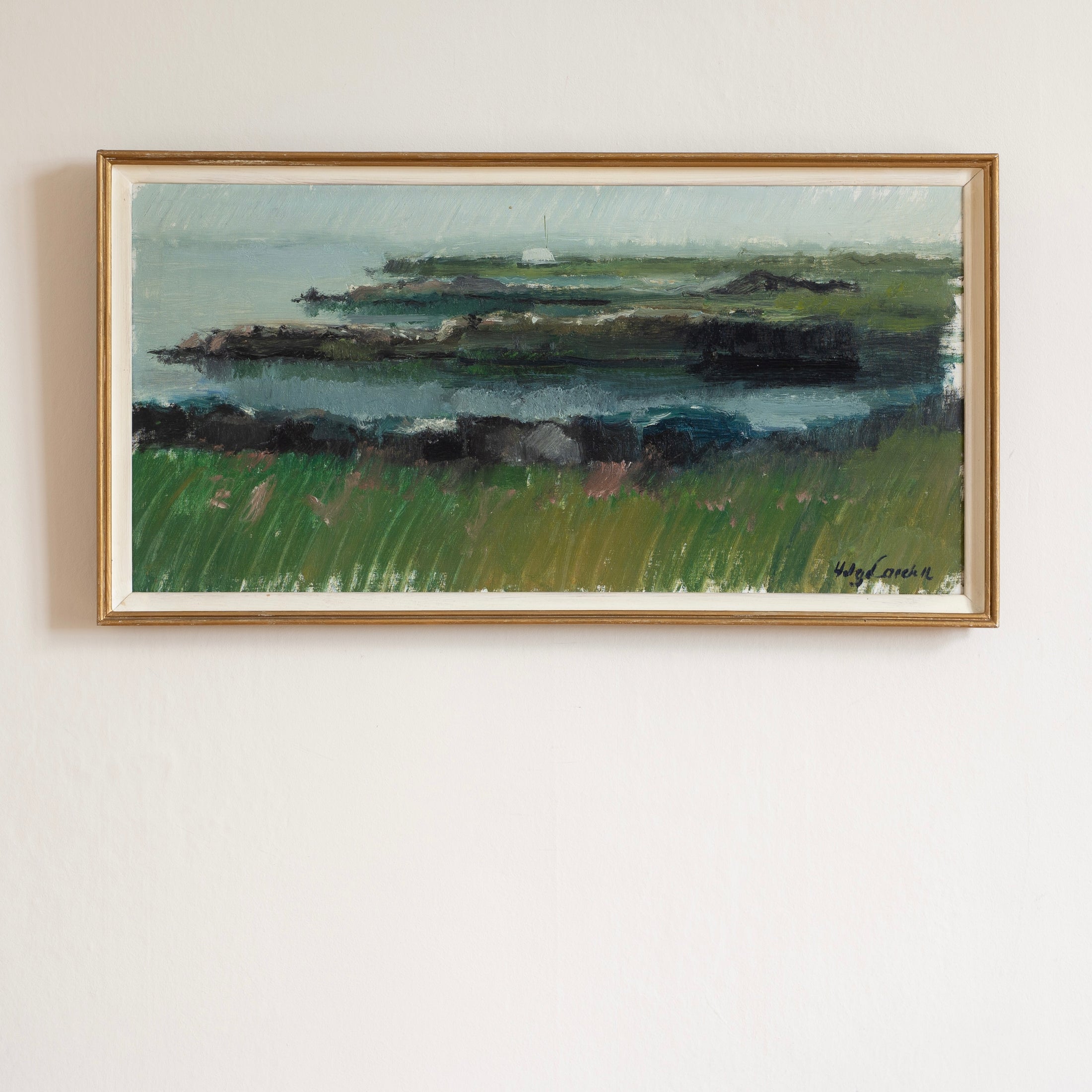 Vintage Art Original Oil Painting From Sweden H Cardell