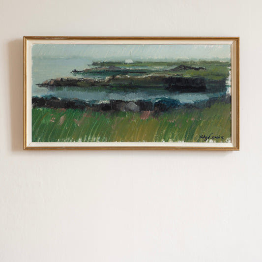 Vintage Art Original Oil Painting From Sweden H Cardell