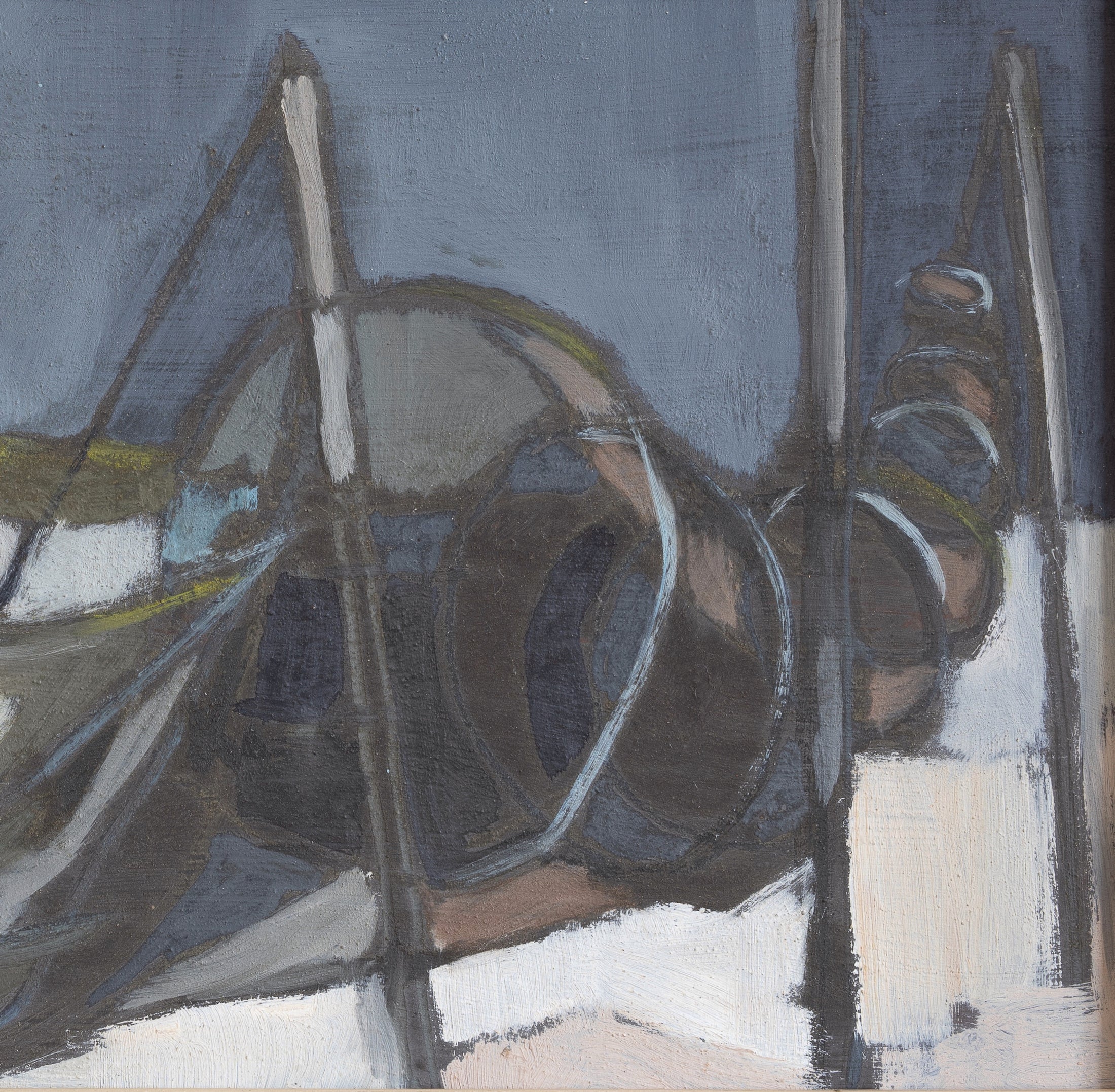 Original Mid Century Coastal Oil Painting from Sweden