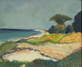 Load image into Gallery viewer, Vintage Art Room Original Coastal Oil Painting from Sweden
