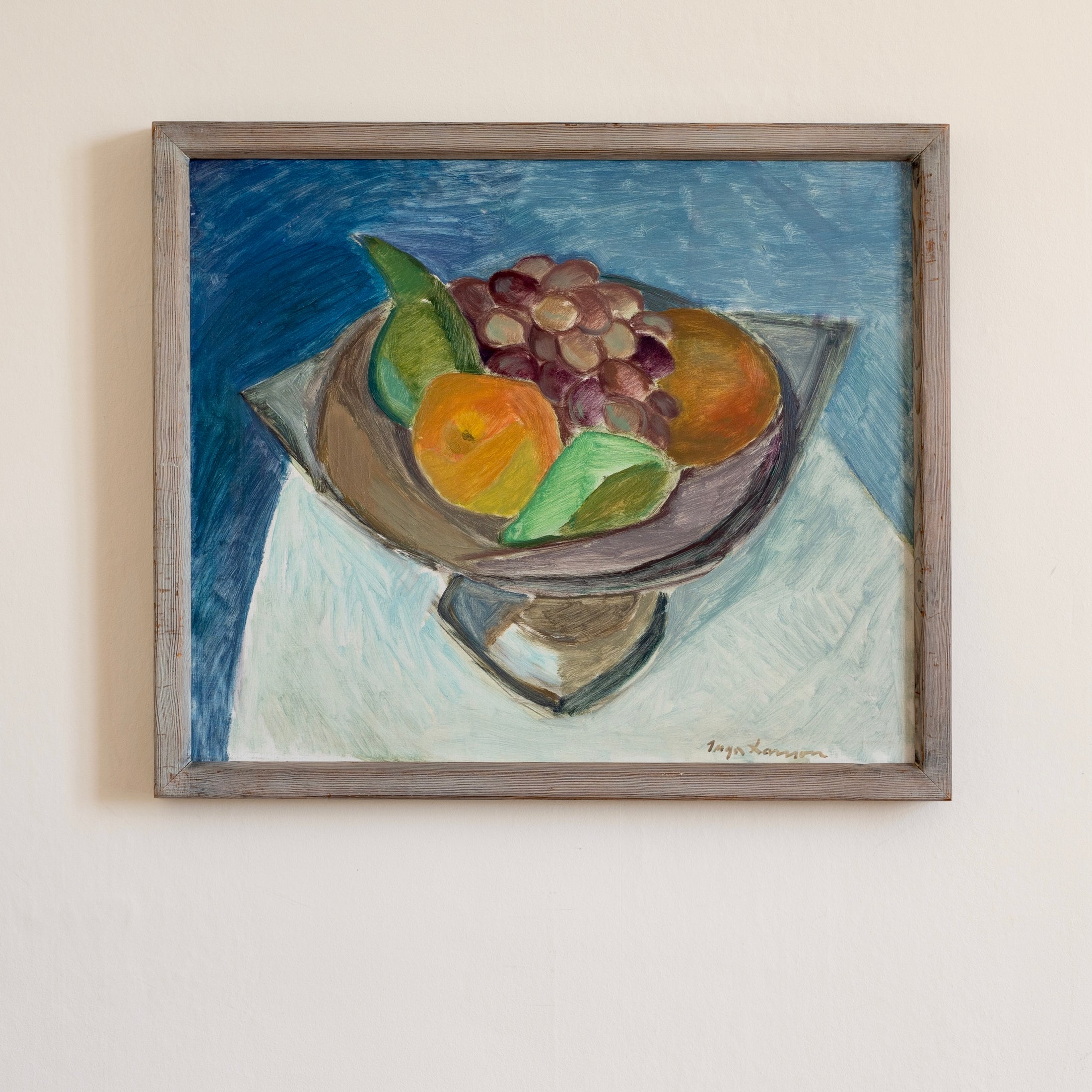 Vintage Art Original Mid Century Still Life Oil Painting