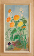 Load image into Gallery viewer, Vintage Mid Century Original Blooming Garden Oil Painting from Sweden
